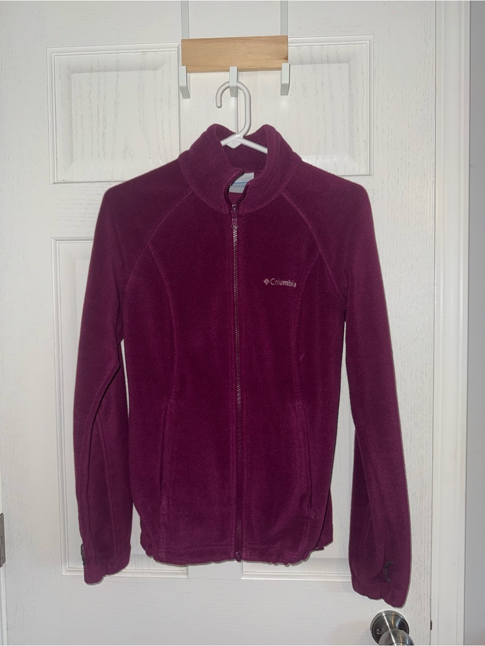 Columbia Full-Zip Fleece Jacket in Maroon/purple